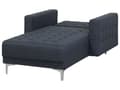 Miniatyrbillede 9 af 11: Chaiselong Mørkegrå Polyester med Skumfyld og Sølv Krom Metalben Daybed Moderne Tuftet Klik Klak Sovefunktion Stue- og Soveværelsesindretning
