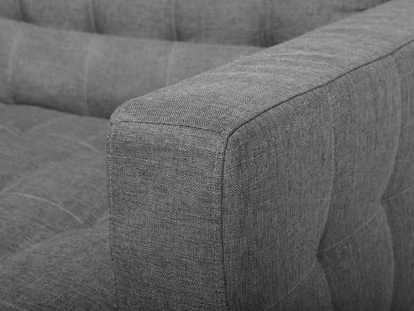 Chaiselong Grå Polyester med Sølv Forkromet Metal Ben Moderne Klassisk tuftet justerbar med Ligge Funktion Gæstevenlig Høj Kvalitet