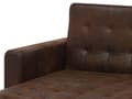 Miniatyrbillede 10 af 11: Chaiselong Brun Kunstlæder med Skumfyld og Sølv Krom Metalben Daybed Klassisk Moderne Tuftet Klik Klak modul Sovefunktion Stueindretning