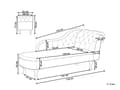 Miniatyrbillede 3 af 11: Chaiselong Grøn Velour 170 x 79 cm Hjørnesofa Højrevendt Daybed Ryg Tuftet Chesterfield Mønster Stue Tilbehør Inspiration Vintage Antik