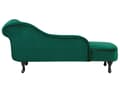 Miniatyrbillede 6 af 11: Chaiselong Grøn Velour 170 x 79 cm Hjørnesofa Højrevendt Daybed Ryg Tuftet Chesterfield Mønster Stue Tilbehør Inspiration Vintage Antik