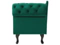 Miniatyrbillede 7 af 11: Chaiselong Grøn Velour 170 x 79 cm Hjørnesofa Højrevendt Daybed Ryg Tuftet Chesterfield Mønster Stue Tilbehør Inspiration Vintage Antik