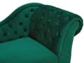 Miniatyrbillede 8 af 11: Chaiselong Grøn Velour 170 x 79 cm Hjørnesofa Højrevendt Daybed Ryg Tuftet Chesterfield Mønster Stue Tilbehør Inspiration Vintage Antik