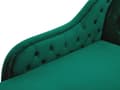Miniatyrbillede 9 af 11: Chaiselong Grøn Velour 170 x 79 cm Hjørnesofa Højrevendt Daybed Ryg Tuftet Chesterfield Mønster Stue Tilbehør Inspiration Vintage Antik