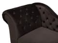 Miniatyrbillede 8 af 11: Chaiselong Brun Velour 170 x 79 cm Hjørnesofa Venstrevendt Daybed med Ryg Tuftet Chesterfield Mønster Stue Tilbehør Inspiration Vintage Antik