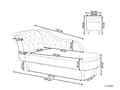 Miniatyrbillede 3 af 11: Chaiselong Brun Læder 170 x 79 cm Hjørnesofa Venstrevendt Daybed med Ryg Tuftet Chesterfield Mønster Stue Tilbehør Rustik Vintage Antik