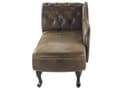 Miniatyrbillede 5 af 11: Chaiselong Brun Læder 170 x 79 cm Hjørnesofa Venstrevendt Daybed med Ryg Tuftet Chesterfield Mønster Stue Tilbehør Rustik Vintage Antik