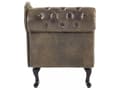 Miniatyrbillede 6 af 11: Chaiselong Brun Læder 170 x 79 cm Hjørnesofa Venstrevendt Daybed med Ryg Tuftet Chesterfield Mønster Stue Tilbehør Rustik Vintage Antik