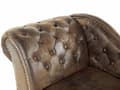Miniatyrbillede 7 af 11: Chaiselong Brun Læder 170 x 79 cm Hjørnesofa Venstrevendt Daybed med Ryg Tuftet Chesterfield Mønster Stue Tilbehør Rustik Vintage Antik
