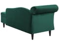 Miniatyrbillede 8 af 11: Venstrevendt Smaragdgrøn Velour Polstret Chaiselong med Opbevaring Ekstra Pude