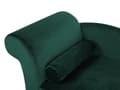 Miniatyrbillede 10 af 11: Venstrevendt Smaragdgrøn Velour Polstret Chaiselong med Opbevaring Ekstra Pude