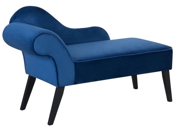 Chaiselong Brun og Grå Polstret med Velour Mørkeben Moderne Stil