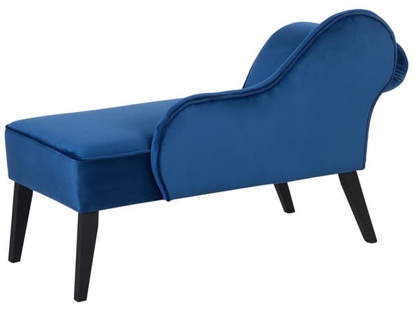 Chaiselong Brun og Grå Polstret med Velour Mørkeben Moderne Stil
