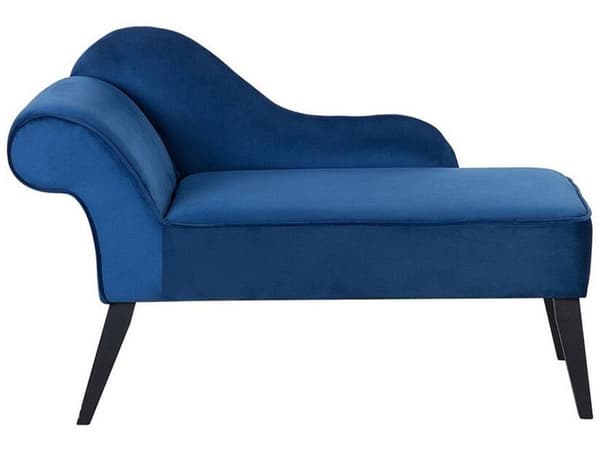 Chaiselong Brun og Grå Polstret med Velour Mørkeben Moderne Stil