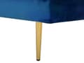 Miniatyrbillede 7 af 7: Sofa Chaiselong Blå Velour Guld Metalben Blød Lille Hjørnesofa Daybed med Ryg Venstrevendt Tilbehør Pude Stue Inspiration Glamour Eklektisk