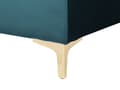 Miniatyrbillede 6 af 7: Chaiselong Blågrøn Velour med Skumfyld og Guld Krom Metalben Daybed Klassisk Moderne Tuftet Klik Klak modul Sovefunktion Stueindretning