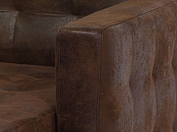 Modern Schäslong Brun Tillbakalutande Stickad Vardagsrum