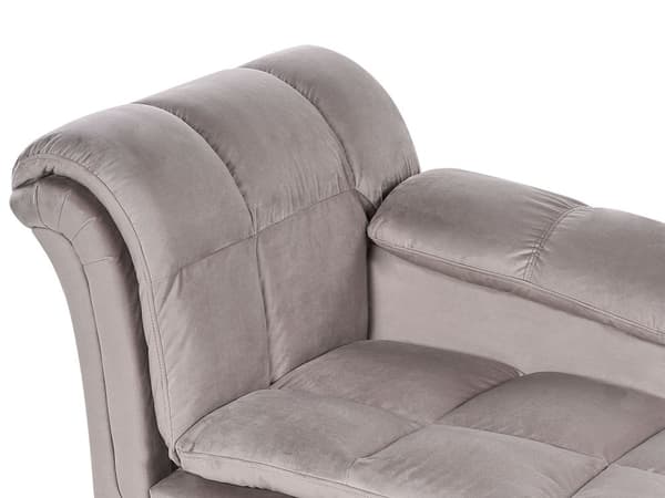 Schäslong Taupe Klädsel Stoppning Svarta Ben Modern Design