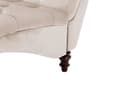 Miniatyrbild 8 av 9: Beige Sammet Chesterfield Knappar Modernt Vardagsrum Schäslong Trä Ben