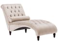Miniatyrbild 1 av 9: Beige Sammet Chesterfield Knappar Modernt Vardagsrum Schäslong Trä Ben