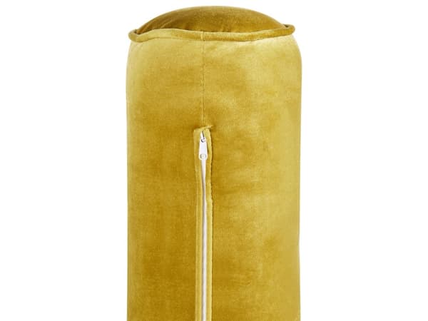 Chaiselong Gul Velour Mørk Træben Quiltet Chesterfield Mønster Daybed Ryg Pølsepude Psykolog Stol Tilbehør Vintage Glamour Stue Inspiration
