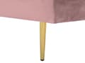 Miniatyrbillede 8 af 8: Sofa Chaiselong Lyserød Velour Guld Metalben Blød Lille Hjørnesofa Daybed med Ryg Højrevendt Tilbehør Pude Stue Inspiration Glamour Eklektisk