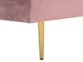 Miniatyrbillede 7 af 7: Sofa Chaiselong Lyserød Velour Guld Metalben Blød Lille Hjørnesofa Daybed med Ryg Venstrevendt Tilbehør Pude Stue Inspiration Glamour