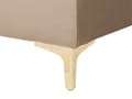 Miniatyrbillede 6 af 7: Chaiselong Beige Velour med Skumfyld og Guld Forkromet Metal Moderne tuftet daybed klik klak modulær med sovefunktion gæstevenlig