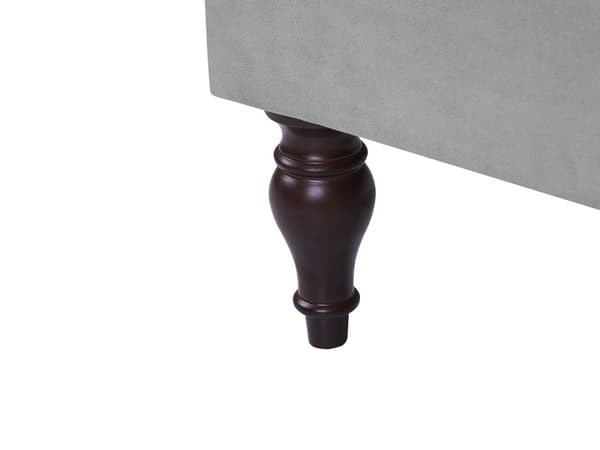 Schäslong Ljusgrå Konstläder Svarta Ben Modern Design