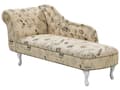 Pikkukuva 4 / 8: Divaani beige 170 x 61 x 79 cm sametti puu vaneri vasen printtikuvio napitettu verhoilunaula