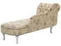 Pikkukuva 5 / 8: Divaani beige 170 x 61 x 79 cm sametti puu vaneri vasen printtikuvio napitettu verhoilunaula