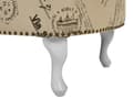 Pikkukuva 8 / 8: Divaani beige 170 x 61 x 79 cm sametti puu vaneri vasen printtikuvio napitettu verhoilunaula