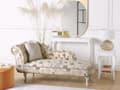 Pikkukuva 2 / 8: Divaani beige 170 x 61 x 79 cm sametti puu vaneri vasen printtikuvio napitettu verhoilunaula