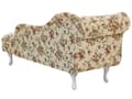 Miniatyrbild 6 av 9: Schäslong Beige Flerfärgad Vänstervänd Polyester Tyg Knappar Blommönster