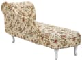Miniatyrbild 5 av 9: Schäslong Beige Flerfärgad Högervänd Polyester Tyg Knappar Blommönster