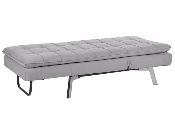 Schäslong Ljusgrå Sammet Tuftad Justerbart Ryggstöd och Ben Modern Glam