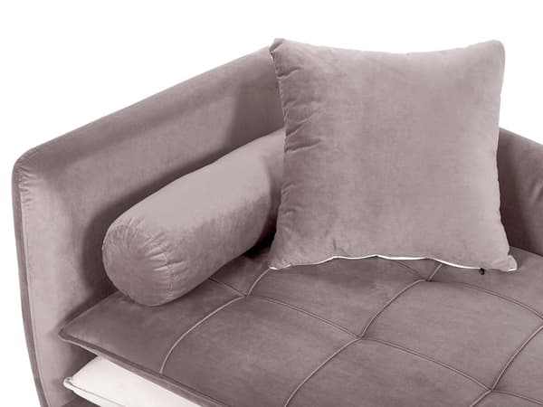 Chaiselong Brun Hvid Velour Polstret med Guld Metalben 164 x 77 x 72 cm Sovesofa Daybed med Ryg Gæsteseng Quiltet Multifunktionel Moderne til