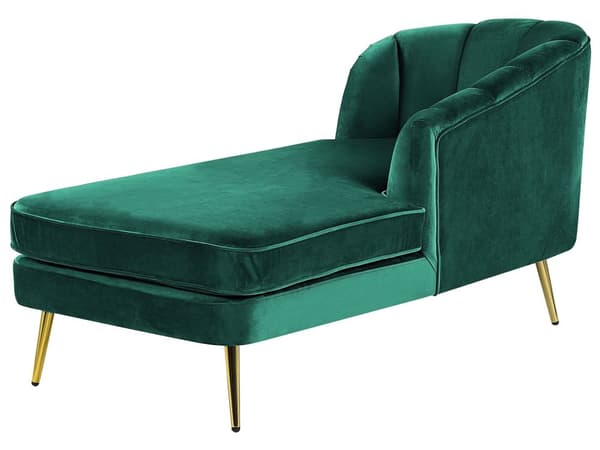 Divaani smaragdinvihreä samettiverhoilu rautajalat irrotettava päällinen vasen moderni glamour