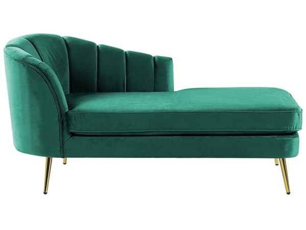 Divaani smaragdinvihreä samettiverhoilu rautajalat irrotettava päällinen vasen moderni glamour