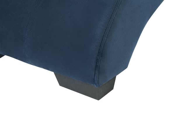 Divaani tummansininen 157 x 82 x 66 cm samettiverhoilu eukalyptuspuu Bluetooth-kaiutin USB-portti