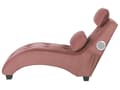 Miniatyrbild 4 av 11: Schäslong Rosa Sammet Inbyggd Bluetooth-högtalare USB-laddare Modern Design Kurvad Vardagsrum