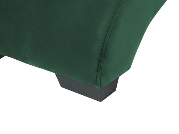 Schäslong Emerald Grön Sammet Inbyggd Bluetooth-högtalare USB-laddare Modern Design Kurvad Vardagsrum