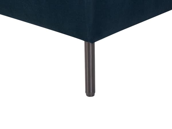 Schäslong 2-sits Mörkblå Sammet Vänstervänd Överkast Kuddar Retro Minimalistisk