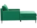 Miniatyrbild 5 av 8: Schäslong Grön Sammetsklädsel Armstöd Kudde Nackstöd Modern Design Symmetrisk