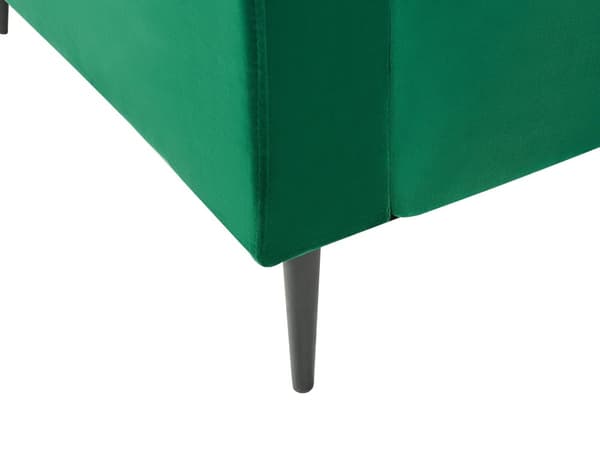 Schäslong Grön Sammetsklädsel Armstöd Kudde Nackstöd Modern Design Symmetrisk