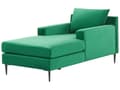 Miniatyrbillede 4 af 8: Moderne Design Velour Chaiselong Grøn