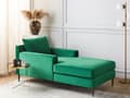 Miniatyrbillede 2 af 8: Moderne Design Velour Chaiselong Grøn
