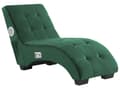 Miniatyrbillede 7 af 11: Chaiselong Smaragdgrøn Velour Indbygget Bluetooth Højttaler USB Oplader Moderne Design Buet 1 Person Sofa Dagligstue