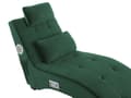 Miniatyrbillede 8 af 11: Chaiselong Smaragdgrøn Velour Indbygget Bluetooth Højttaler USB Oplader Moderne Design Buet 1 Person Sofa Dagligstue