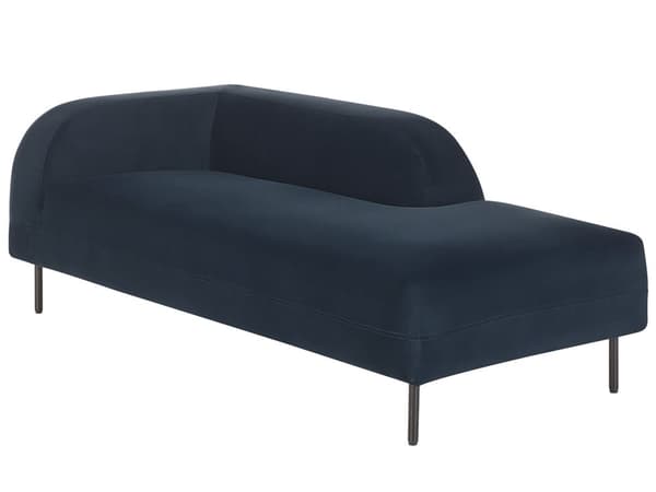 Chaiselong i Retro Stil Mørkeblå Farve
